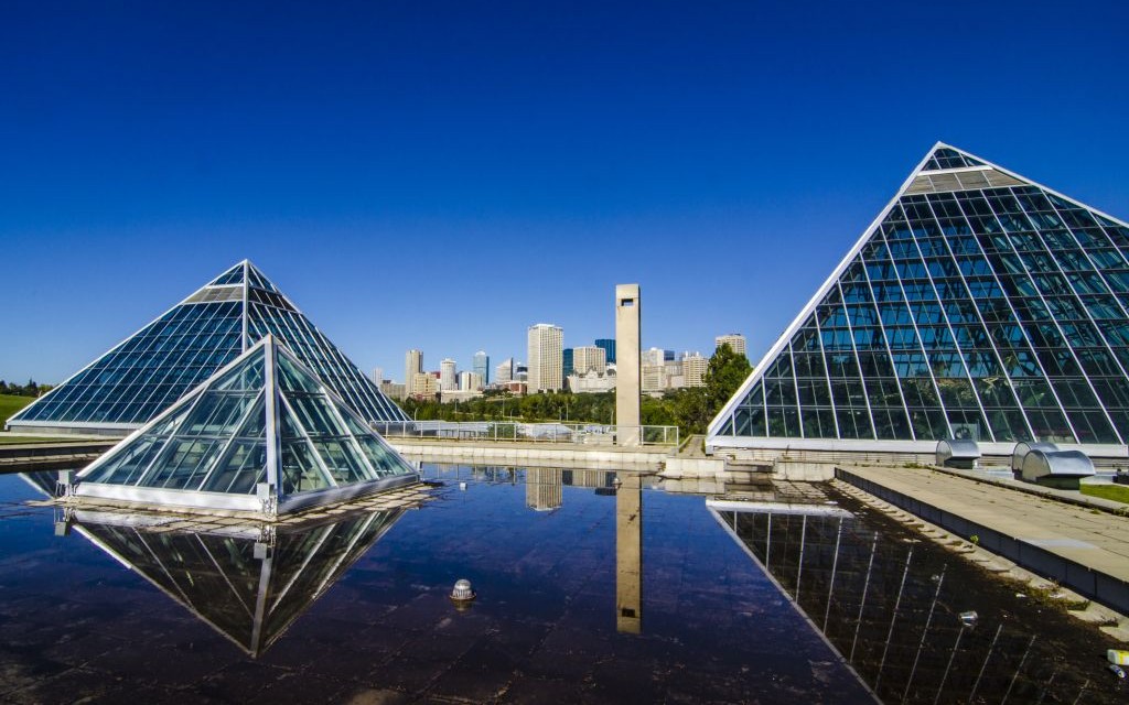 Glass Pyramids of Edmonton, Alberta, Canada © Aaron Priestley-wright | Dreamstime 35650477