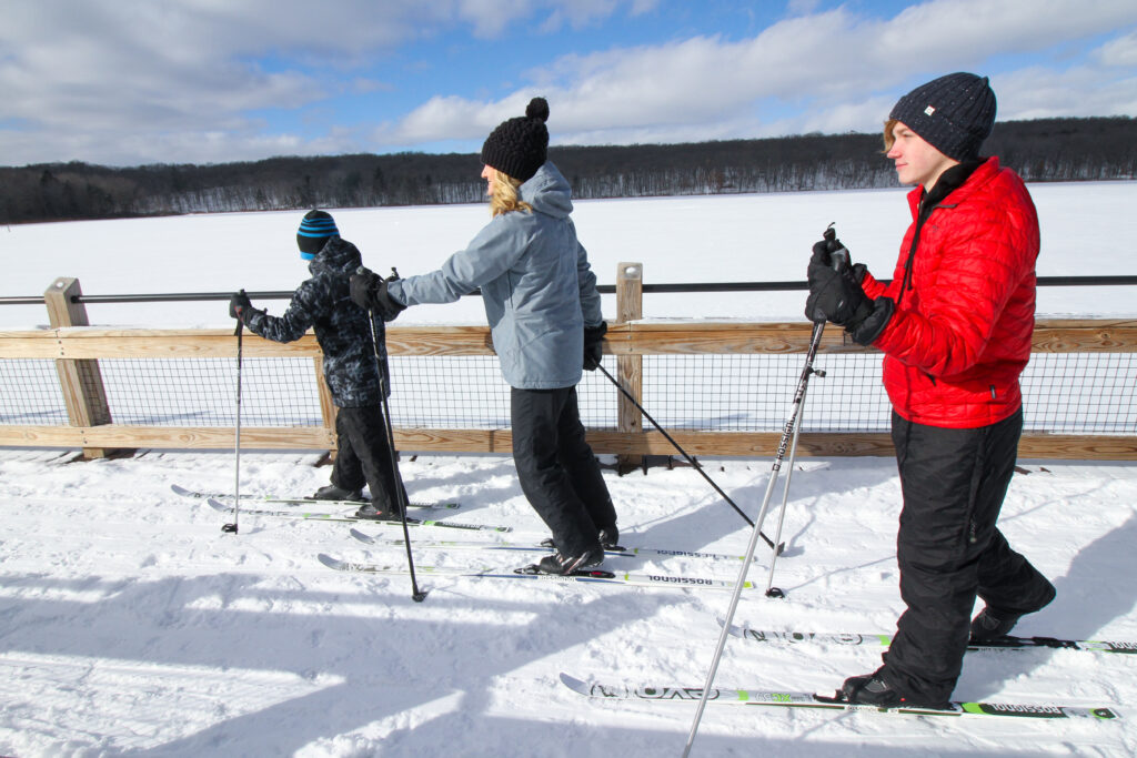 skiing